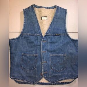 Wrangler Vintage Sherpa Denim Vest